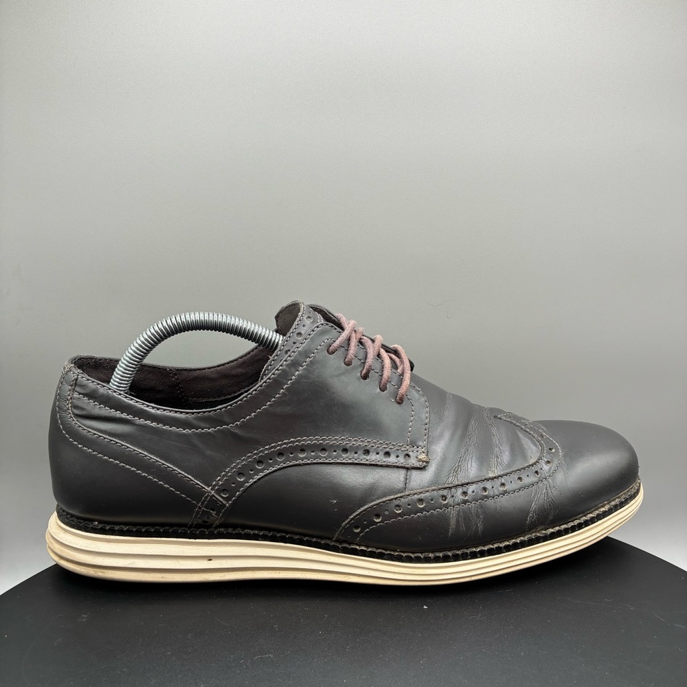 Cole Haan Original Grand Wingtip Oxford Men’s 10 M Gray Patent Leather